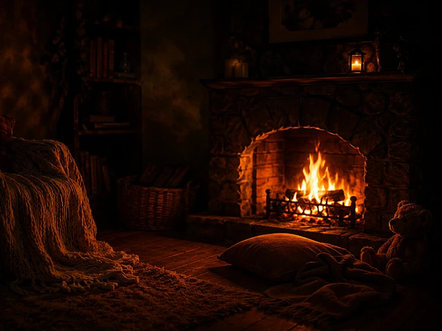 By the Sleepy Fireplace