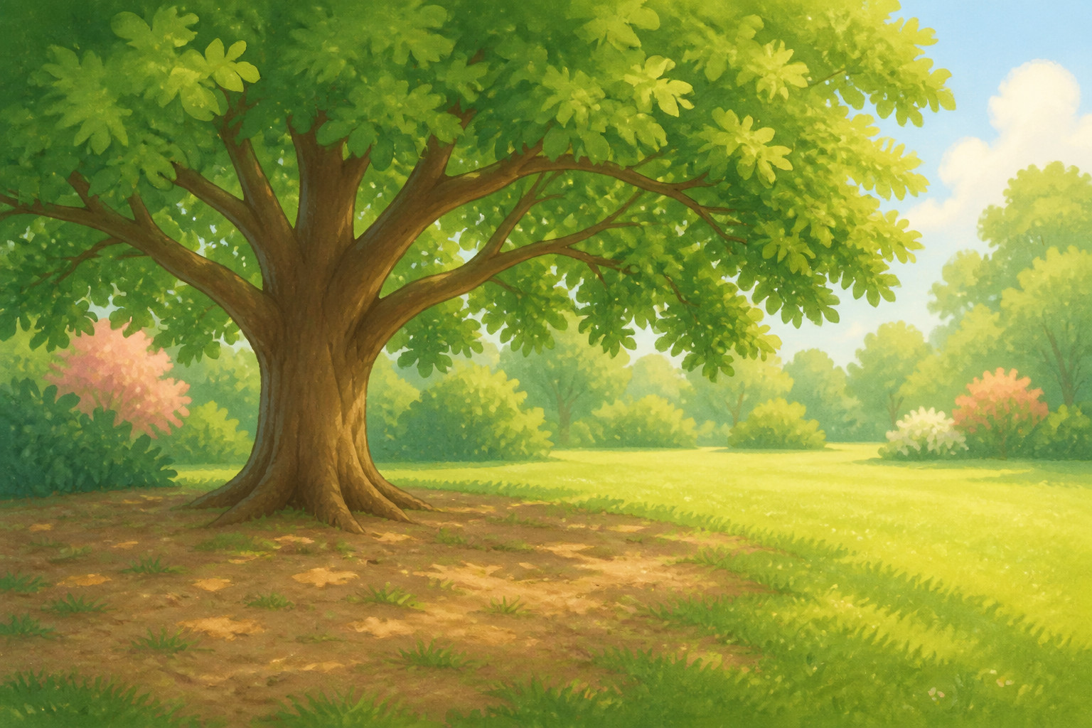 ¿Por qué no crece bien la hierba debajo de un árbol grande?