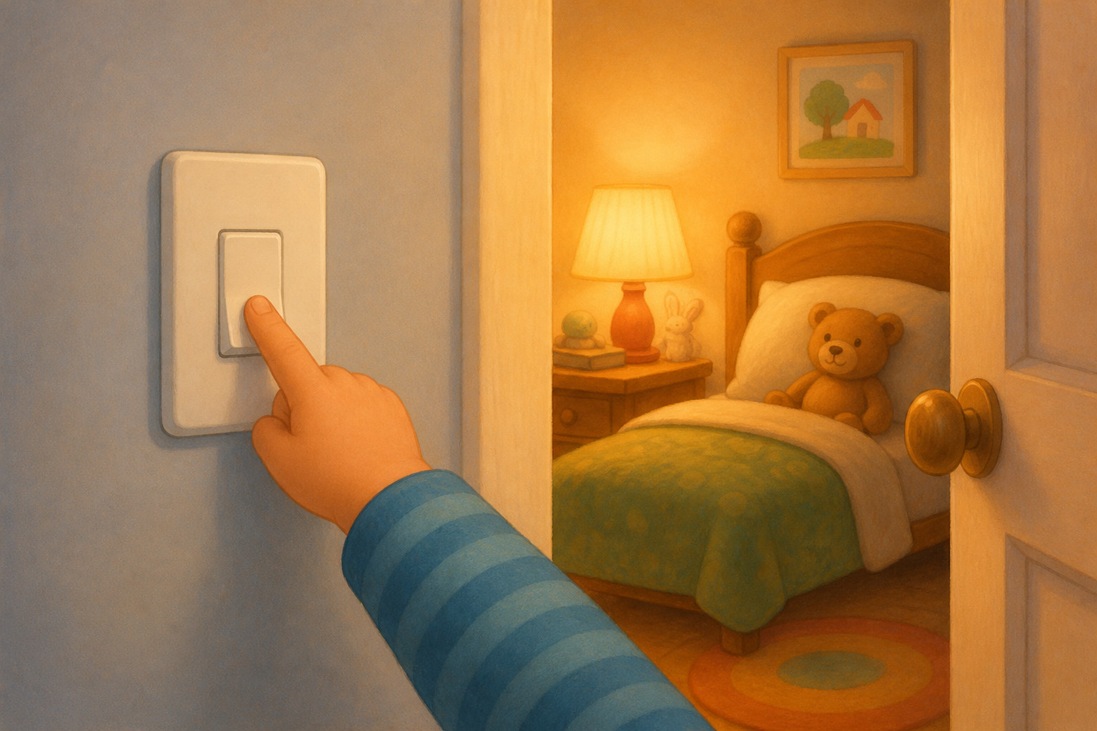 How does a switch turn a light on and off?