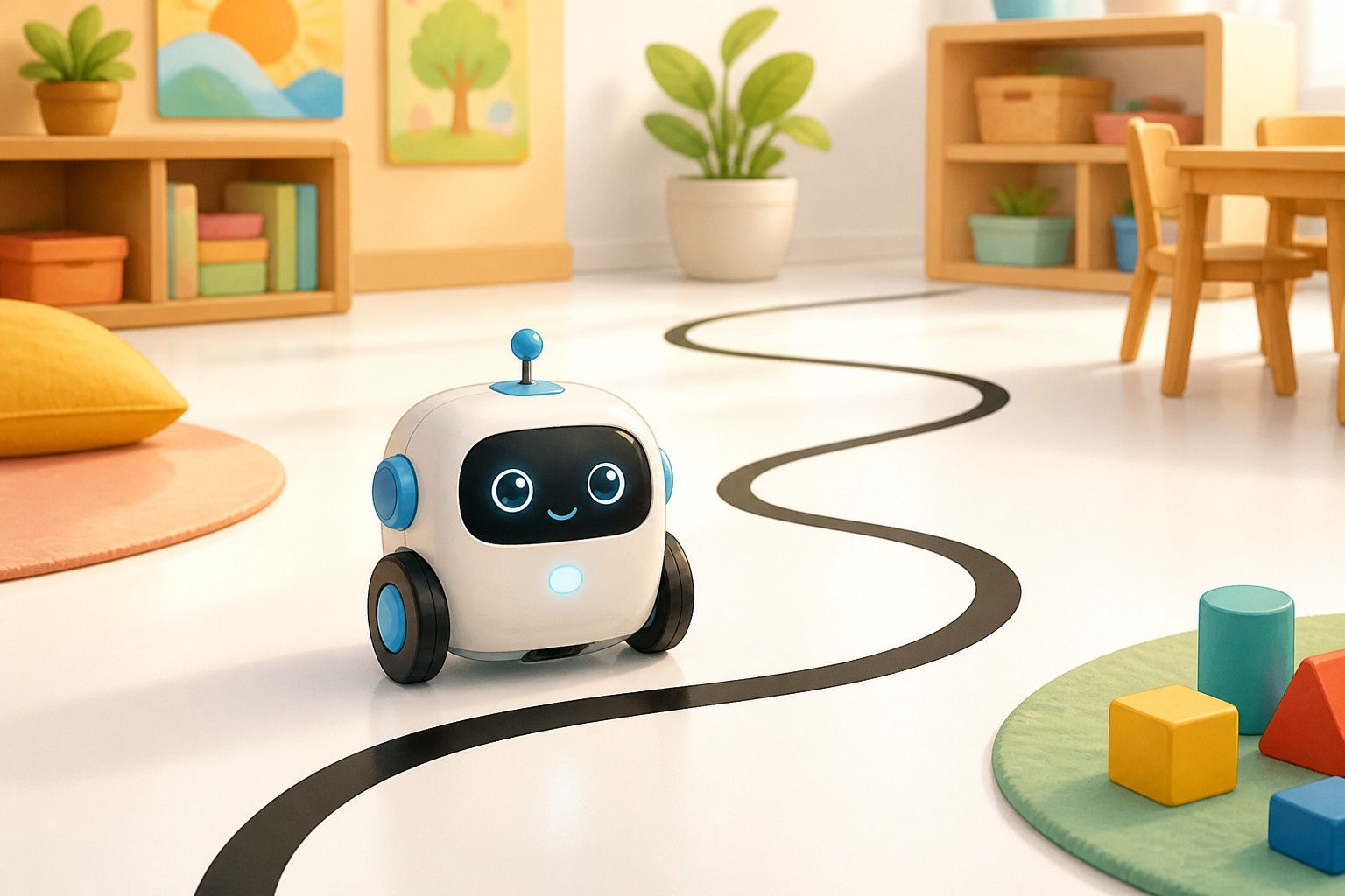 ¿Cómo puede un robot ver una línea oscura en el suelo?