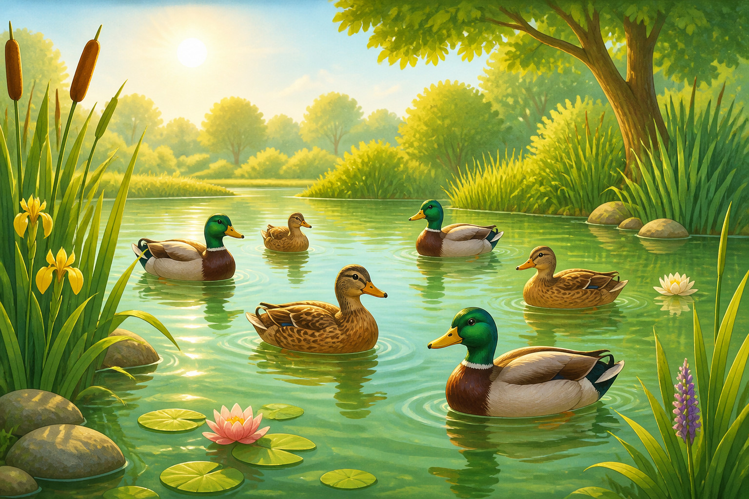 ¿Cómo encuentra un pato comida en el agua?