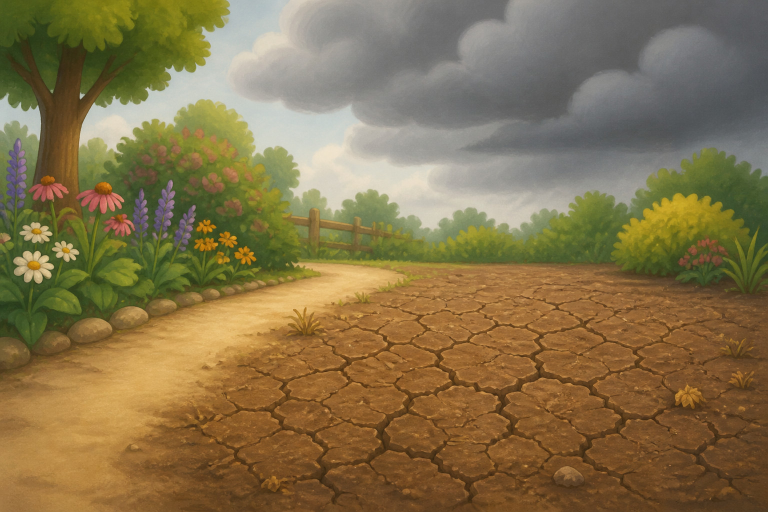 ¿Por qué un trozo de tierra sin plantas se vuelve verde después de la lluvia?