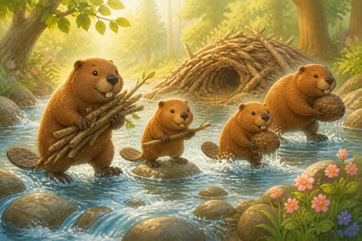 ¿Cómo cambia una presa de castores un río?
