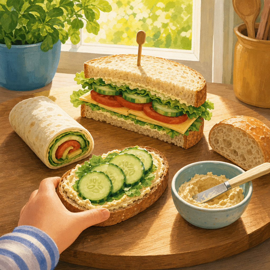 Dentro de un sándwich