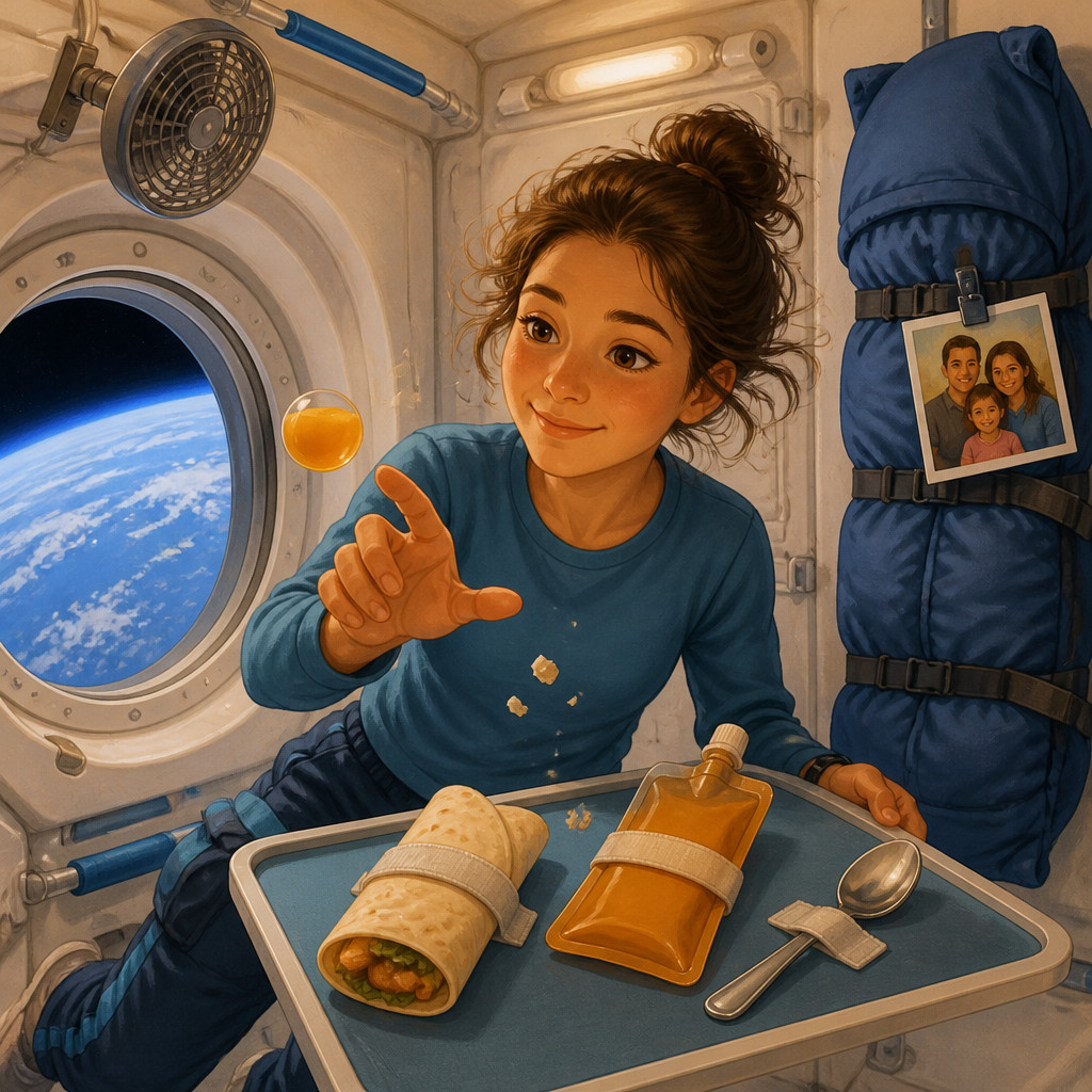 Comer y dormir en órbita