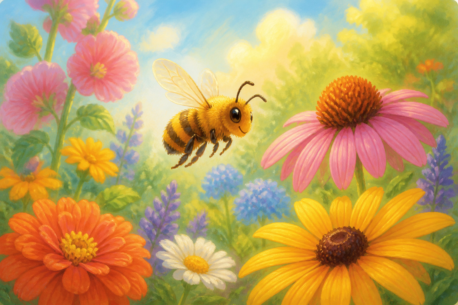 ¿Por qué las abejas visitan las flores?