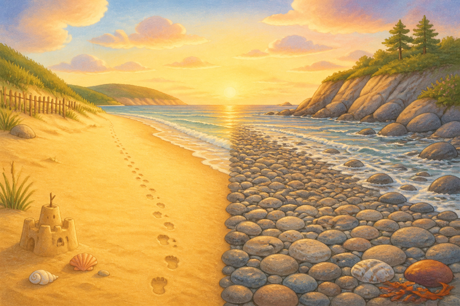 ¿Por qué unas playas son de arena y otras de piedras?