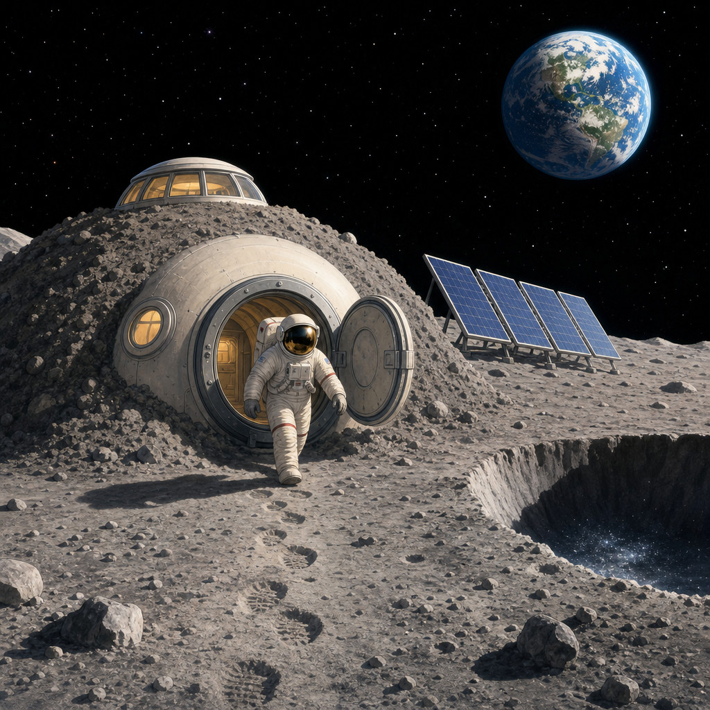 ¿Qué necesitaría una base en la Luna?